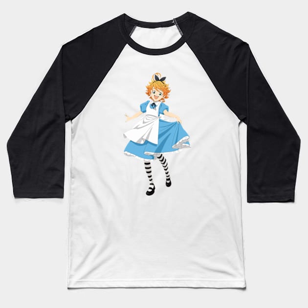 Emma in Wonderland Baseball T-Shirt by katelin1